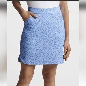 NEW Peter Millar Alice Petal Hem 18" Skort Soft Blue Floral